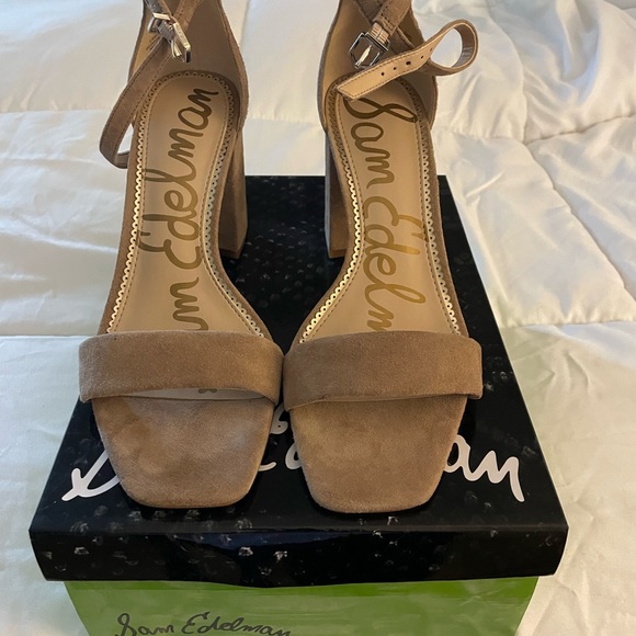 Sam Edelman brand new in box. Daniella Oatmeal Suede heels. - Picture 3 of 4